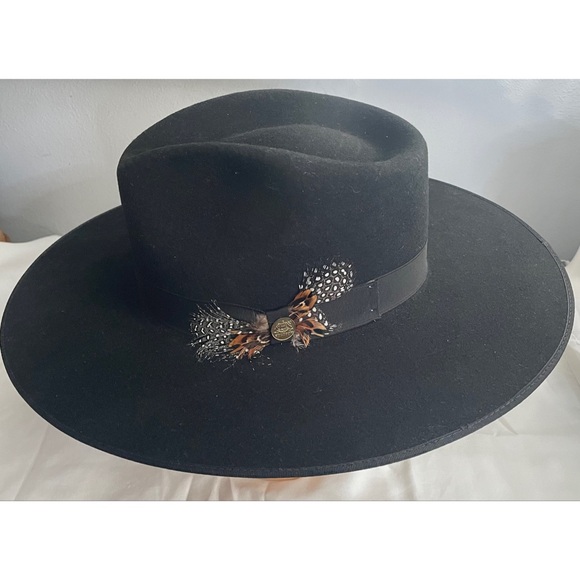 STETSON MIDTOWN WIDE FLAT BRIM WESTERN HAT BLACK SIZE LARGE MEN’S - Picture 2 of 8